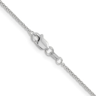 16" 10K White Gold 1.2mm Cable Chain