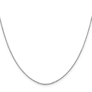 18" 10k White Gold .9mm Diamond-cut Cable Chain
