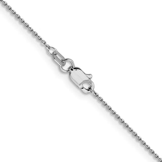 18" 10k White Gold .9mm Diamond-cut Cable Chain