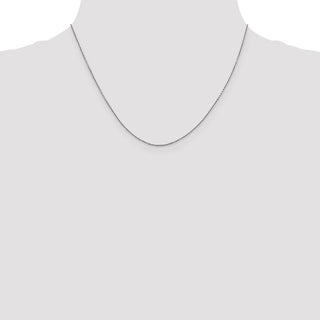 18" 10k White Gold .9mm Diamond-cut Cable Chain