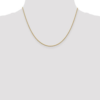 18" 10k Yellow Gold 1.4mm Forzantine Cable Chain