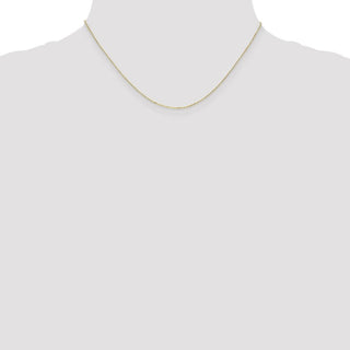 16" 10k Yellow Gold .8mm Diamond-cut Cable with Spring Ring Clasp Chain