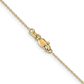 14" 10k Yellow Gold .8mm Diamond-cut Cable with Lobster Clasp Chain