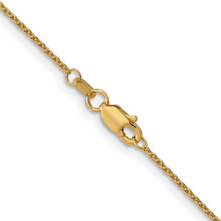 30" 10k Yellow Gold 1mm Cable Chain