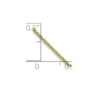 30" 10k Yellow Gold 1mm Cable Chain