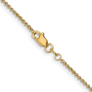 30" 10k Yellow Gold 1.4mm Cable Chain