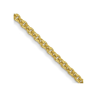 30" 10k Yellow Gold 1.4mm Cable Chain