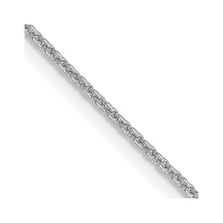 16" 10k White Gold .9mm Cable Chain