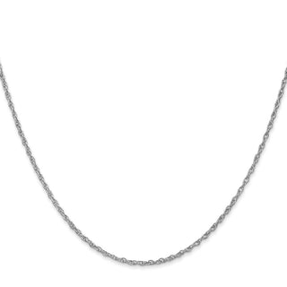24" 10k White Gold 1.3mm Heavy-Baby Rope Chain