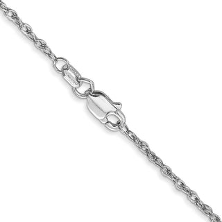 24" 10k White Gold 1.3mm Heavy-Baby Rope Chain