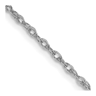 24" 10k White Gold 1.3mm Heavy-Baby Rope Chain