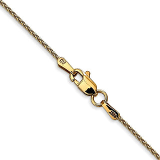 30" 10k Yellow Gold 1.2mm Parisian Wheat Chain