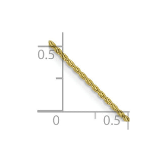 30" 10k Yellow Gold 1.2mm Parisian Wheat Chain
