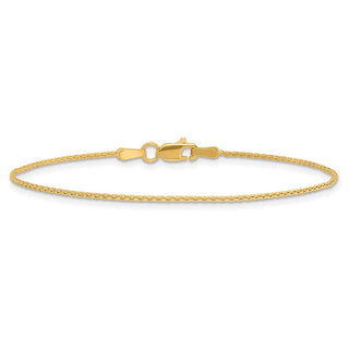 7" 10k Yellow Gold 1.2mm Parisian Wheat Chain