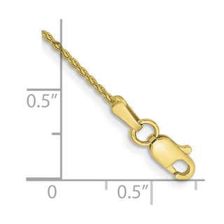 7" 10k Yellow Gold 1.2mm Parisian Wheat Chain