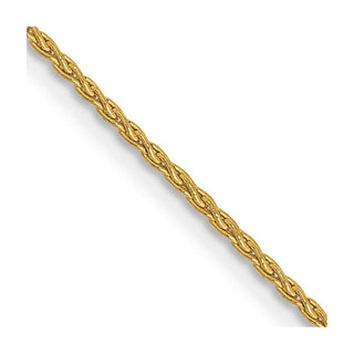 30" 10k Yellow Gold 1.2mm Parisian Wheat Chain