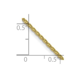 30" 10k Yellow Gold 1.5mm Parisian Wheat Chain