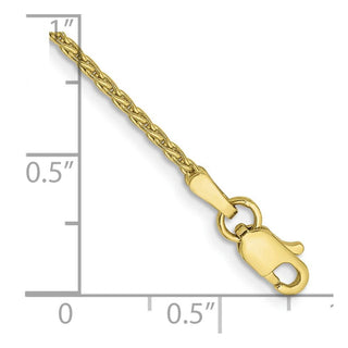 7" 10k Yellow Gold 1.5mm Parisian Wheat Chain