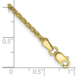 8" 10k Yellow Gold 1.75mm Parisian Wheat Chain