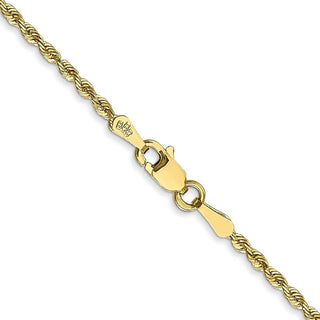 24" 10k Yellow Gold 1.85mm Diamond-cut Quadruple Rope Chain