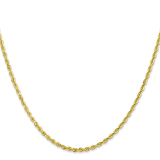 16" 10k Yellow Gold 2.25mm Diamond-cut Quadruple Rope Chain