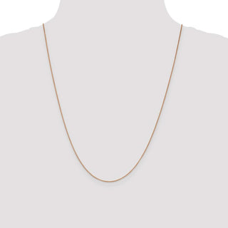 24" 10k Yellow Gold Rose Gold .70mm Box Chain