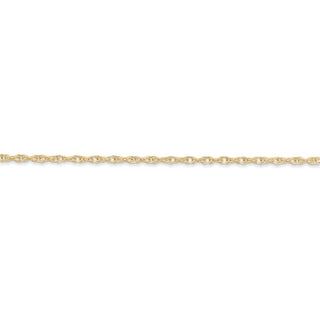24" 14k Yellow Gold 1.35mm Carded Cable Rope Chain Necklace