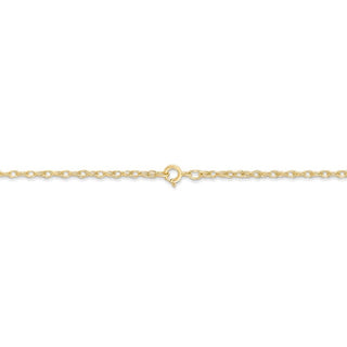 24" 14k Yellow Gold 1.35mm Carded Cable Rope Chain Necklace