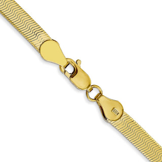 22" 10k Yellow Gold 4mm Silky Herringbone Chain