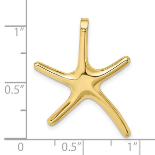 10k Yellow Gold Polished Starfish Pendant