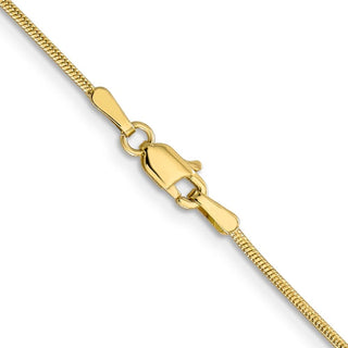 16" 10k Yellow Gold 1.1mm Round Snake Chain