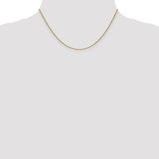 16" 10k Yellow Gold 1.1mm Round Snake Chain