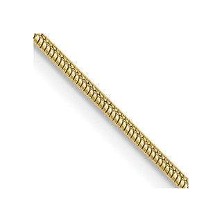 16" 10k Yellow Gold 1.1mm Round Snake Chain