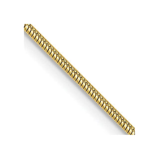 20" 10k Yellow Gold 1.1mm Round Snake Chain