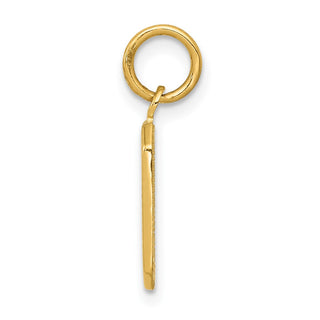 10K Yellow Gold Casted Small Polished Number 0 Charm
