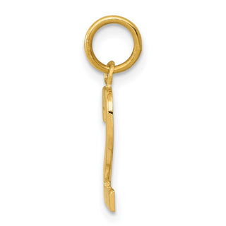 10K Yellow Gold Casted Small Polished Number 2 Charm