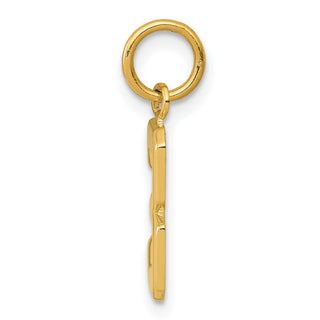10K Yellow Gold Casted Small Polished Number 3 Charm