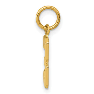 10K Yellow Gold Casted Small Polished Number 3 Charm