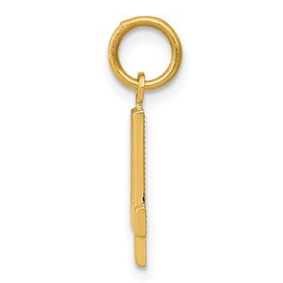 10K Yellow Gold Casted Small Polished Number 4 Charm
