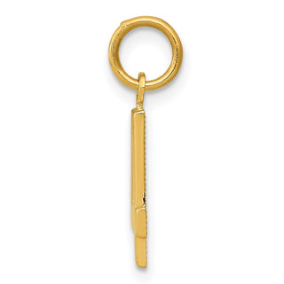 10K Yellow Gold Casted Small Polished Number 4 Charm