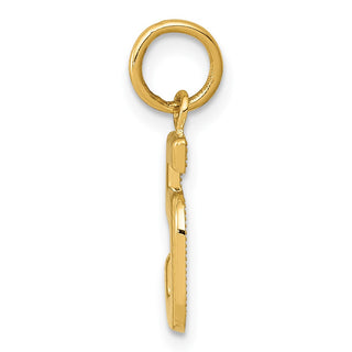 10K Yellow Gold Casted Small Polished Number 5 Charm
