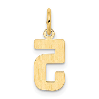 10K Yellow Gold Casted Small Polished Number 5 Charm