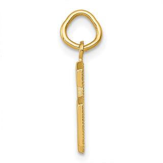 10K Yellow Gold Casted Small Polished Number 6 Charm
