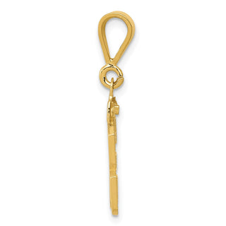 10K Yellow Gold Casted Small Polished Number 33 Charm