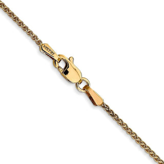 24" 10k Yellow Gold 1.25mm Spiga Chain