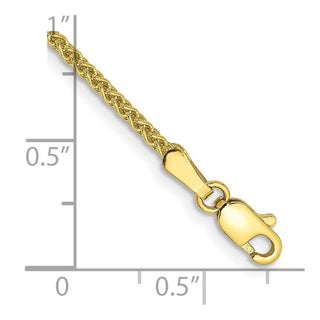 7" 10k Yellow Gold 1.7mm Spiga Chain