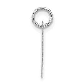 10k White Gold Large Slanted Block Initial F Charm