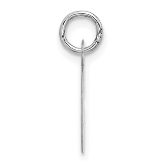 10k White Gold Large Slanted Block Initial G Charm
