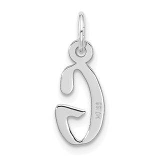 10k White Gold Large Slanted Block Initial G Charm