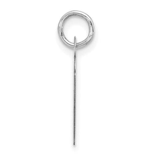 10k White Gold Large Slanted Block Initial H Charm